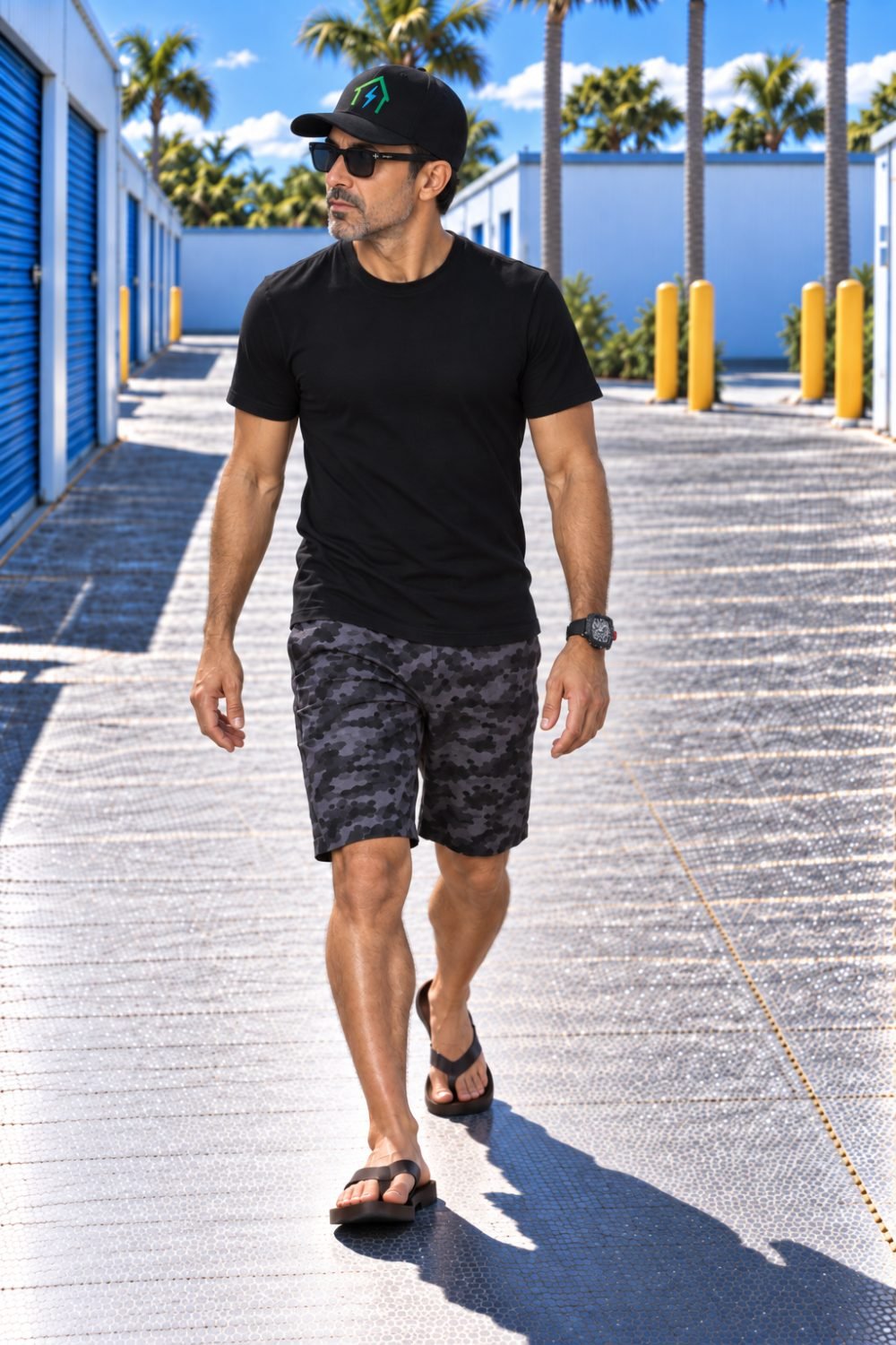 Chris Kirkman walking a storage corridor